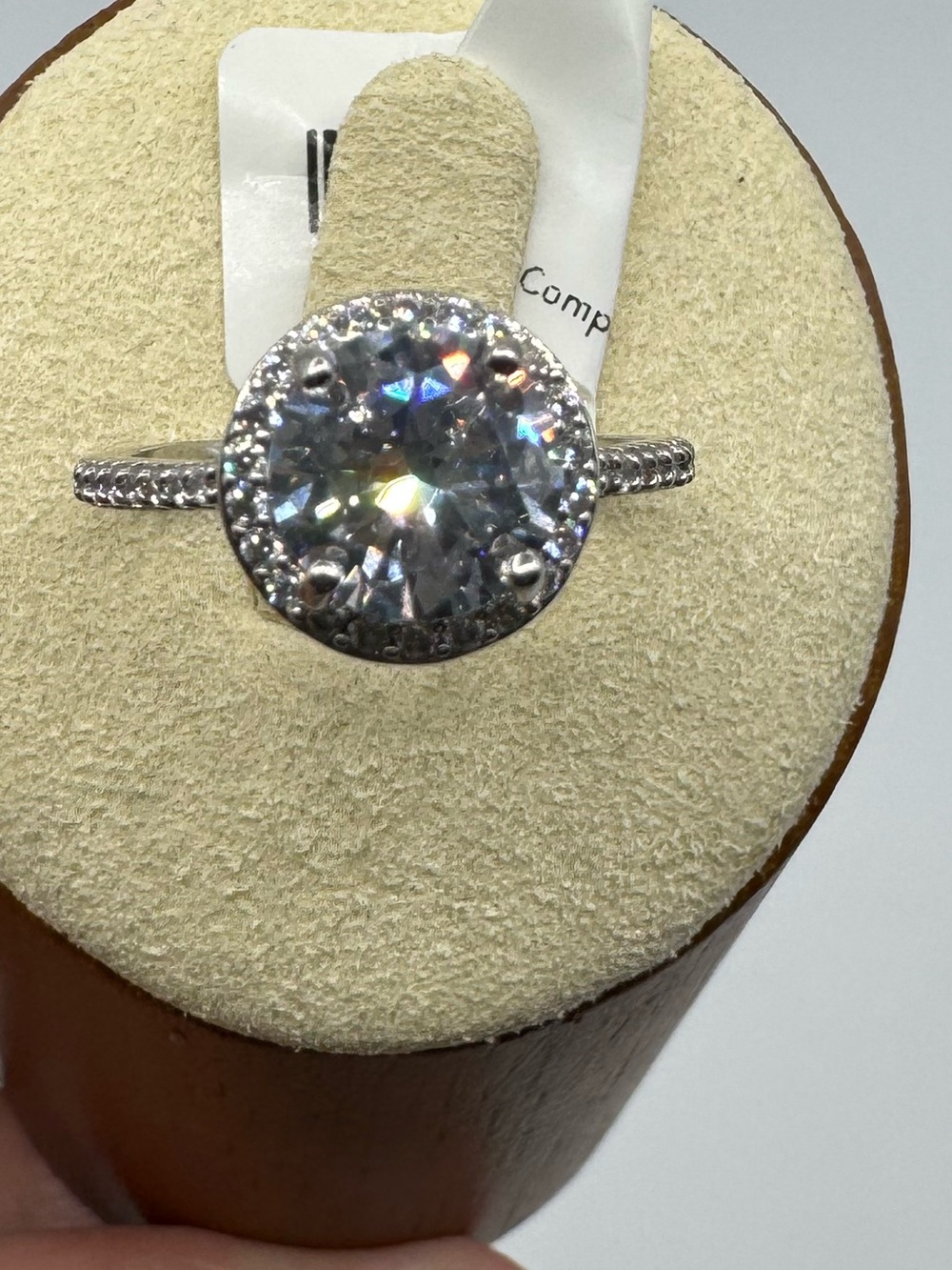 14K 2ct Pavé Halo Ring - Picture 9 of 11